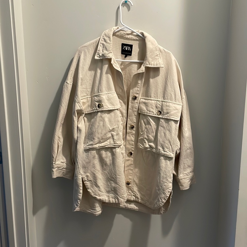 Oversized canvas jacket from Zara